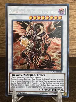 Yugioh Scarlight Red Dragon Archfiend (UTR) DOCS-EN046 Dimension of Chaos-1st Ed - Image 1