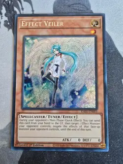 Yugioh Effect Veiler RA01-EN003 Secret Rare LP Factory Damage 1st Edition - Image 1