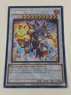 Yugioh - Jurrac Meteor x 3 - 1st Edition Secret Rare NM - Free Holo Card - Image 2