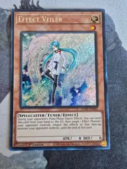Yugioh Effect Veiler RA01-EN003 Secret Rare NM 1st Edition - Image 1
