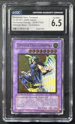 ELEMENTAL HERO TEMPEST CGC 6.5 2005 YU-GI-OH! ITALIAN 1ST EDITION #EEN-IT034 - Image 1