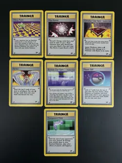 Pokemon TCG Vintage Gym Challenge Trainer Lot - 7 Cards (WOTC Era, 2000) - Image 1