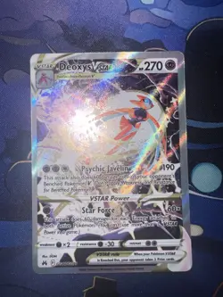 Pokemon Deoxys VSTAR TCG Crown Zenith Galarian Gallery GG46/GG70 Ultra Rare Card - Image 3