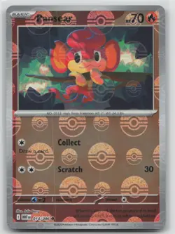 Pokemon Card Pansear (Poke Ball Pattern) Common SV: White Flare 014/086 NM - Image 1