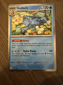 Pokemon Golduck Trading Card - Damp Ability & Hydro Pump Attack 008 Promo - Image 1