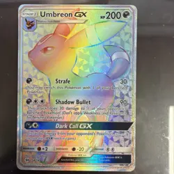 Pokemon TCG Umbreon GX 154/149 Secret Rare Rainbow Holo Card Sun & Moon Base - Image 1