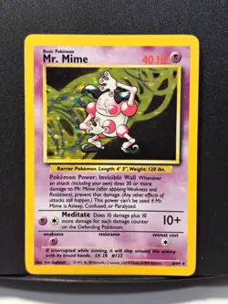 Mr. Mime 6/64 Jungle 1999 No Symbol Rare Holo Pokemon TCG Ungraded Card - Image 1