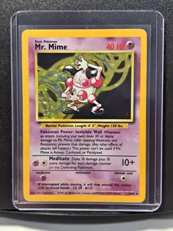 Mr. Mime 6/64 Jungle 1999 No Symbol Rare Holo Pokemon TCG Ungraded Card - Image 2