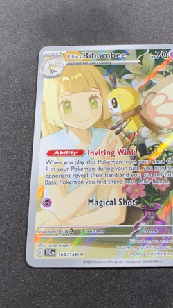 2025 Pokemon Lillie's Ribombee Card 164/159 IR Journey Together - Image 2