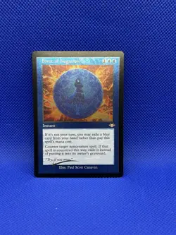 MTG Force of Negation (Foil Etched) (Retro Frame) Modern Horizons (MH1) LP - Image 3