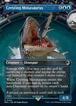 [1x] Cresting Mosasaurus - Borderless Near Mint, English The Lost Caverns of Ixa - Image 1