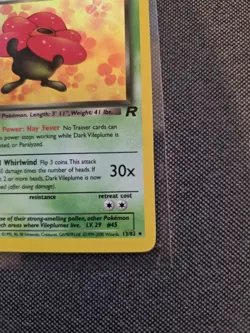 Pokemon Dark Vileplume Team Rocket 1st Edition Holo Rare 13/82 - VLP - Image 5