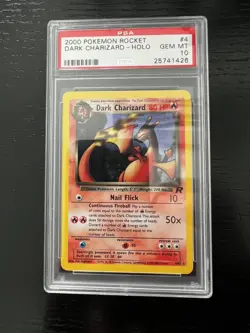 2000 Pokemon Rocket Dark Charizard Holo PSA 10 - Image 1