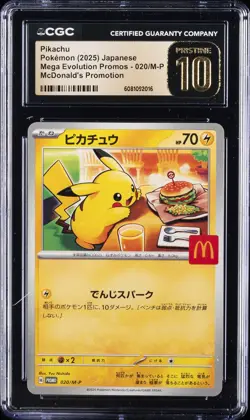 2025 POKEMON JPN MEGA EVOLUTION MCDONALD'S PROMO PIKACHU CGC 10 PRISTINE - Image 1