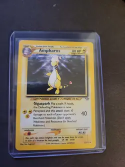 Pokemon TCG Ampharos 1/111 Rare Holo Neo Genesis Near Mint - Image 1