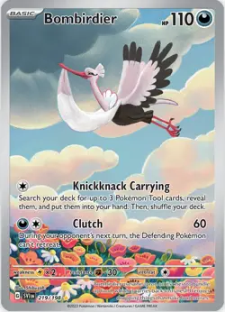 Pokemon TCG Bombirdier 219/198 Illustration Rare SV Scarlet & Violet Base Holo - Image 1