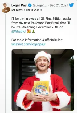 POKEMON 1st edition Venusaur booster pack LOGAN PAUL on Whatnot PSA 10 potential - Image 3