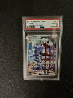 Steelix 208/182 Illustration Rare 2023 Pokemon Paradox Rift PSA 10 GEM MINT - Image 1
