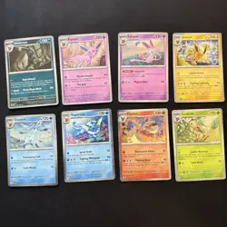Pokemon Prismatic Evolutions 8 Cosmo Holo Promo Set Lot Of 8 - Image 1