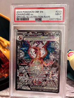 Pokemon TCG Charizard ex 223/197 SV03: Obsidian Flames Holo PSA 9 - Image 2