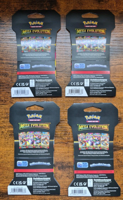 LOT of 4 Pokemon Mega Evolution Sleeved Booster Pack Full Art Collection S068 - Image 2
