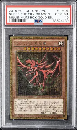 2015 YU-GI-OH! JPN MB01-MILLENNIUM BOX GOLD ED SLIFER THE SKY DRAGON PSA 10 - Image 1