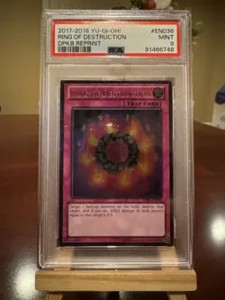PSA 9 Ring Of Destruction UTR Ultimate Rare DPKB-EN036 DP: KAIBA Unlimited - Image 3