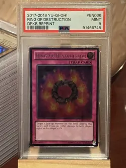 PSA 9 Ring Of Destruction UTR Ultimate Rare DPKB-EN036 DP: KAIBA Unlimited - Image 4