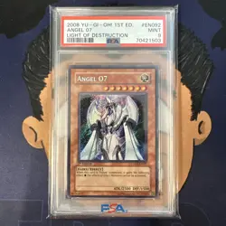 PSA 9 MINT 2008 YU-GI-Oh! Light of Destruction ANGEL 07 EN092 1st Edition Ultra - Image 2