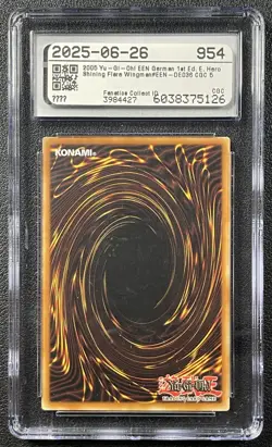 ELEMENTAL HERO SHINING FLARE WINGMAN CGC 5 2005 YU-GI-OH! EEN-DE036 1ST EDITION - Image 2