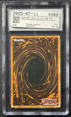 GARMA SWORD CGC 9 2006 YU-GI-OH! ITALIAN TOURNAMENT PACK 8 TP8-IT005 RARE 5115 - Image 2
