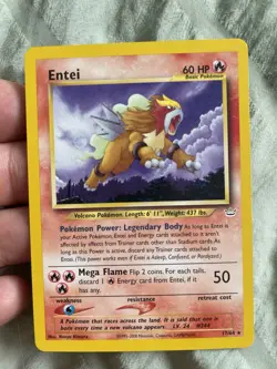 Entei Non-Holo 17/64 Neo Revelation Unlimited Pokemon Card - LP - Image 1
