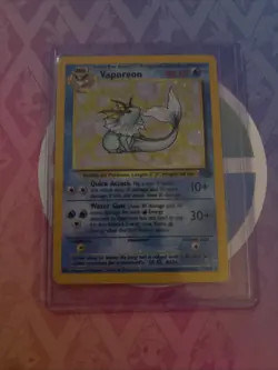 Pokemon TCG Vaporeon Holo Rare Card Jungle Set, Vintage, 12/64 - Image 1