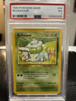 1999 Pokemon Game Bulbasaur Card PSA 7 #44 - Image 1