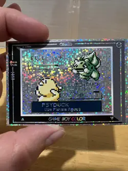 BULBASAUR VS PYSDUCK GAMEBOY COLOR - POKEMON CARD - Image 1