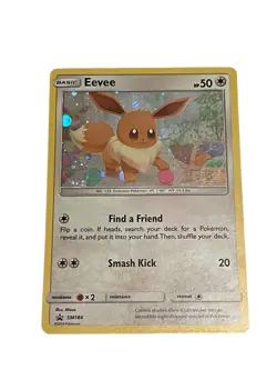 Pokemon Eevee Promo SM184 Card Holo Rare Nintendo 2019 - Image 1