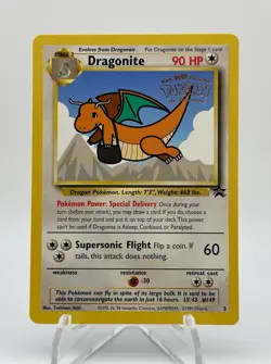 #2 Dragonite 5 1999 WB Movie Black Star Promo Rare WOTC Nintendo Pokemon Card - Image 4