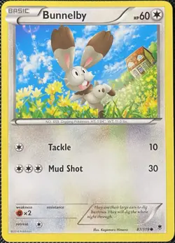 Bunnelby 87/119 XY - Phantom Forces Regular - Pokemon Card - Image 1