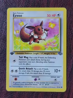 Eevee 51/64 Common Jungle 1st Edition Non Holo Pokemon Card - Image 1