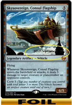 1x - Skysovereign, Consul Flagship - FOIL PRERELEASE #234p - Kaladesh - NM MTG - Image 1