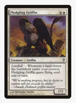 Fledgling Griffin | Worldwake (WWK) | MTG Magic | Landfall | LP - Image 1