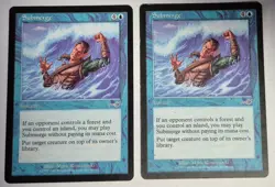 SUBMERGE x2 NEMESIS 2000 MAGIC THE GATHEIRNG MTG MP BLUE INSTANT UC - Image 1