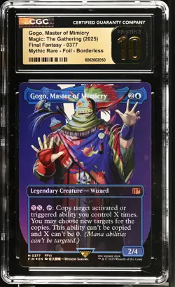 GOGO, MASTER OF MIMICRY Final Fantasy Borderless Foil CGC Pristine 10 MTG - Image 1