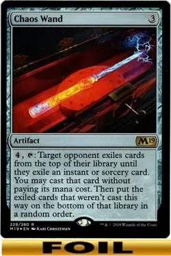 1x - Chaos Wand - FOIL #228 - Core Set 2019 - NM MTG - Image 1