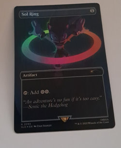 Sol Ring Rainbow Foil LP Sonic the Hedgehog Secret Lair MTG Magic the Gathering - Image 1