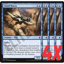 MTG Cloud Manta (Battle for Zendikar) 071/274 (NEAR MINT) (4X) - Image 1