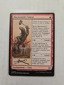 Blacksmith's Talent - Bloomburrow - LP - MTG Magic - Uncommon - Class - Image 1