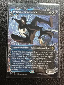 Symbiote Spider-Man (Borderless) Regular #217 MTG: Marvel's Spider-Man - Image 1