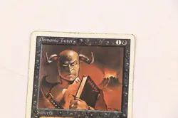 DEMONIC TUTOR Revised Edition Magic The Gathering 1994 MTG MP Condition - Image 2