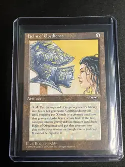 Helm of Obedience Alliances MTG NM 1996 Wizards of the Coast - Image 1